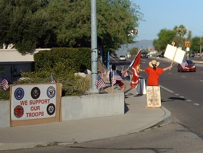 SW Corner with troop supporters